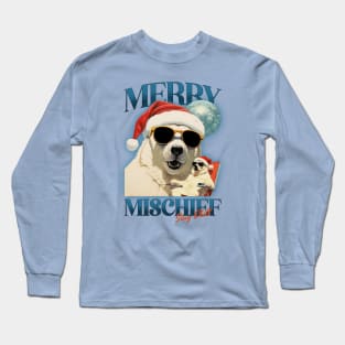 Merry Mischief Stay Chill Polar Bear Christmas Long Sleeve T-Shirt